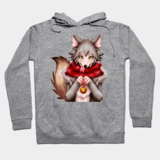 Cute Wolf Drawing Hoodie